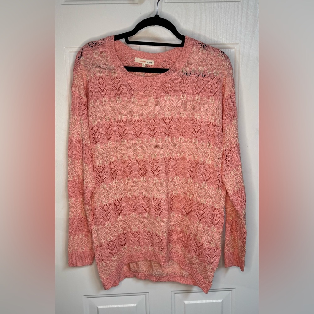 Orange Creek Pink Knit Sweater